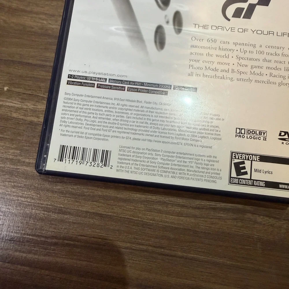 Sony Gran Turismo 4 Video Game PS2 NTSC White Good Complete CIB Racing